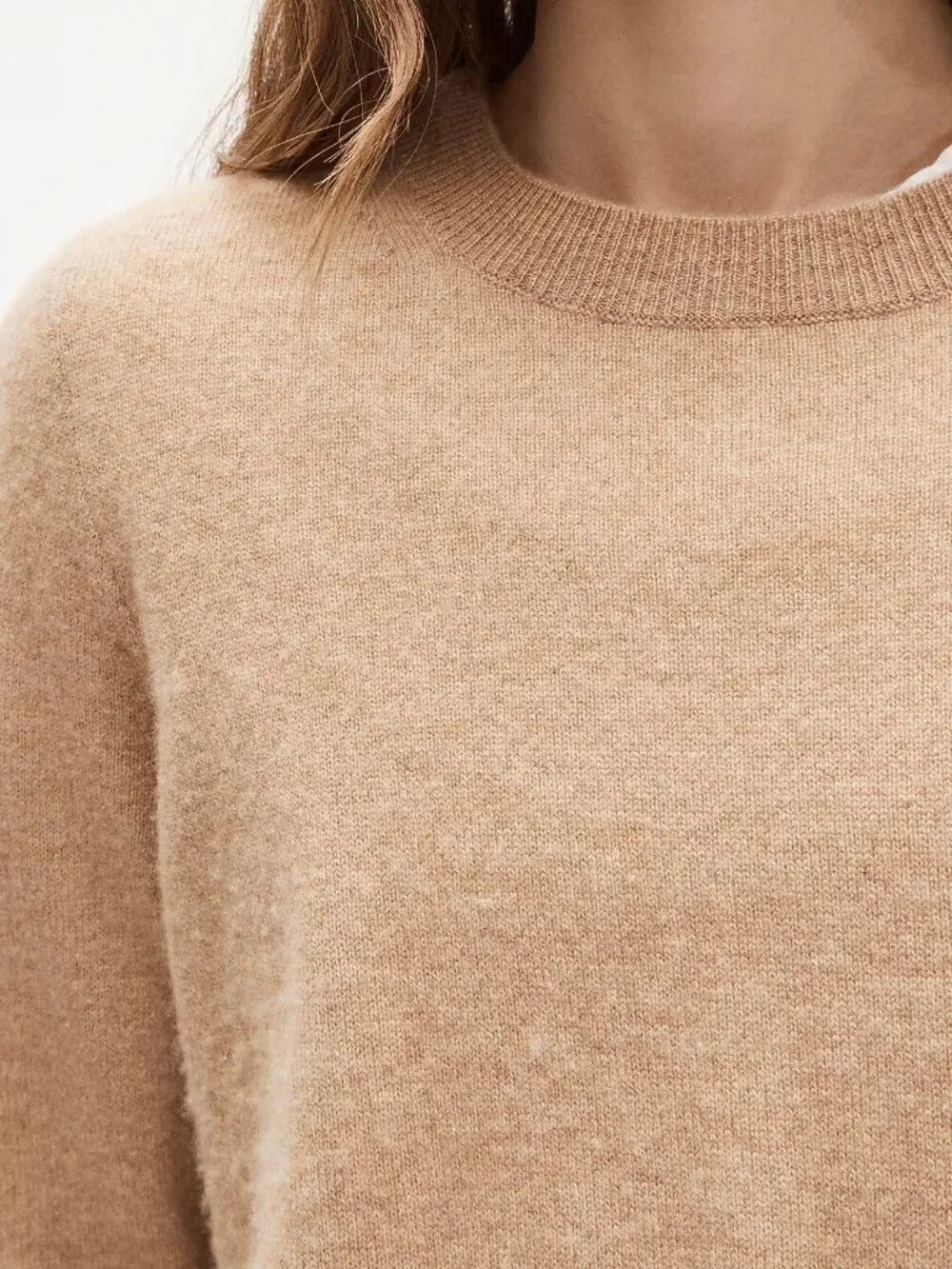 J. Crew Cashmere Classic-Fit Crewneck Sweater Heather Camel XXS #A2832